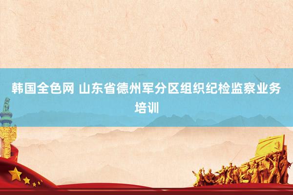 韩国全色网 山东省德州军分区组织纪检监察业务培训