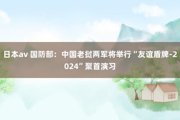 日本av 国防部：中国老挝两军将举行“友谊盾牌-2024”聚首演习