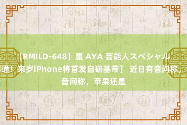 【RMILD-648】裏 AYA 芸能人スペシャル 【告别高通！来岁iPhone将首发自研基带】 近日有音问称，苹果还是