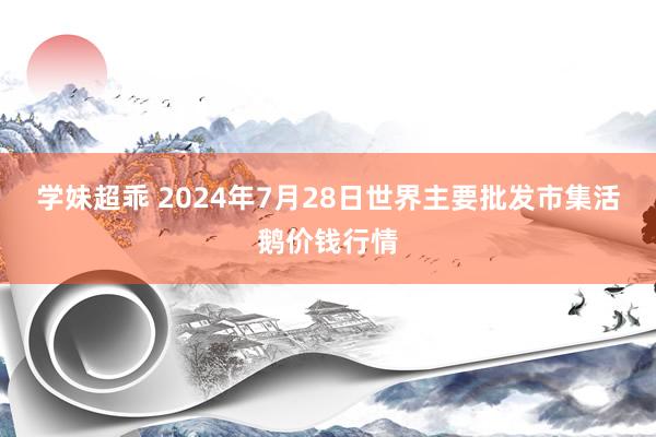 学妹超乖 2024年7月28日世界主要批发市集活鹅价钱行情