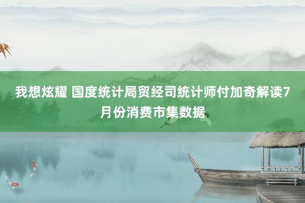 我想炫耀 国度统计局贸经司统计师付加奇解读7月份消费市集数据