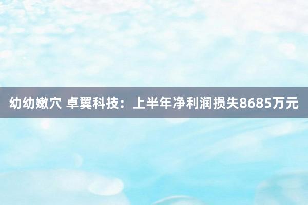 幼幼嫩穴 卓翼科技：上半年净利润损失8685万元