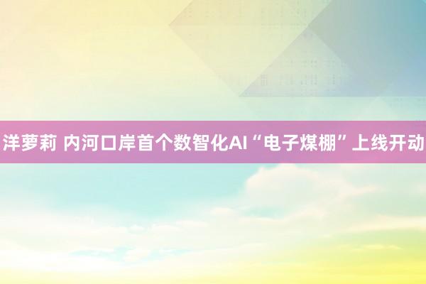 洋萝莉 内河口岸首个数智化AI“电子煤棚”上线开动