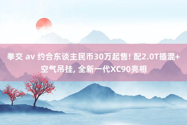 拳交 av 约合东谈主民币30万起售! 配2.0T插混+空气吊挂， 全新一代XC90亮相