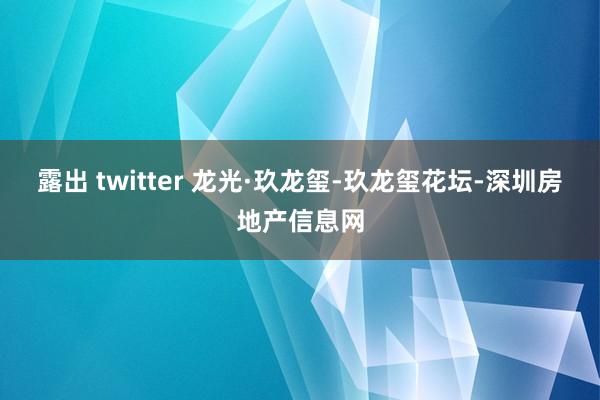 露出 twitter 龙光·玖龙玺-玖龙玺花坛-深圳房地产信息网